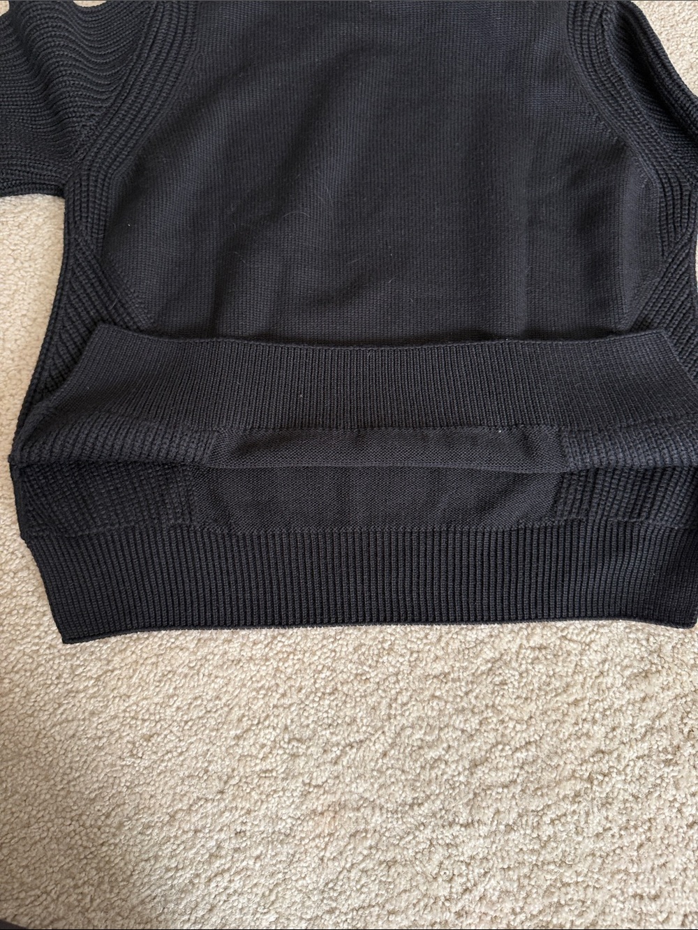 Balzac Paris Black Knit Tie-Neck  Wool Sweater Large - Picture 11 of 11